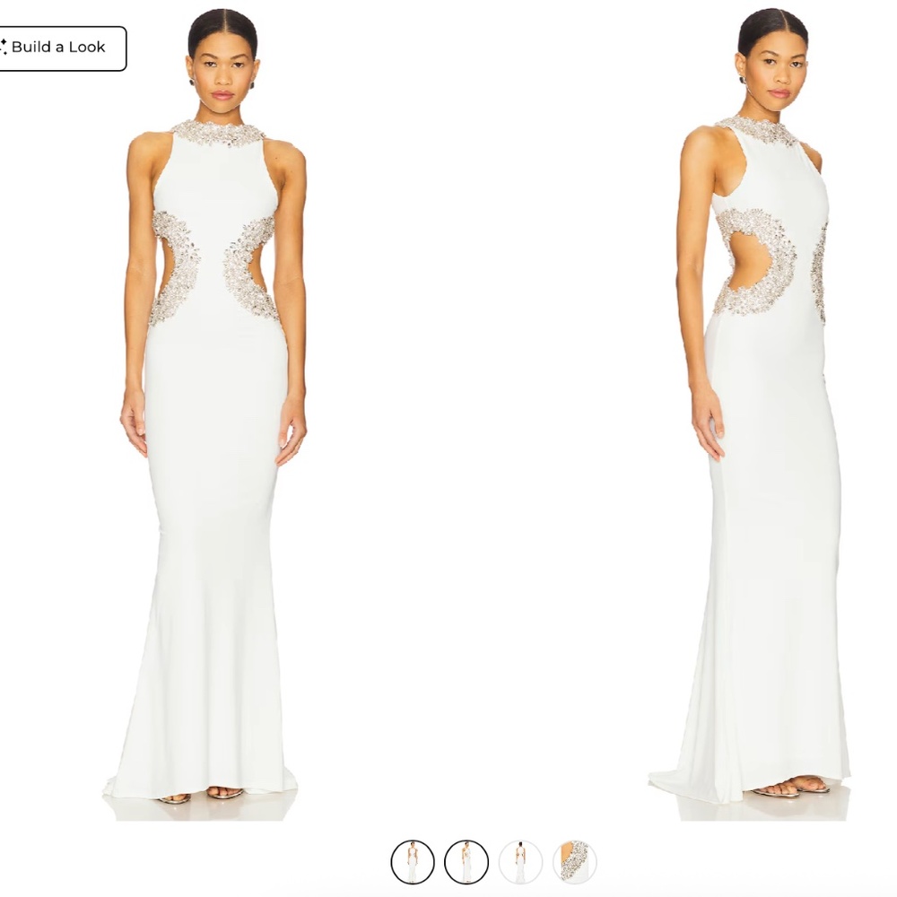 NWOT $1250 Camila White Rhinestone Wedding Gown White Dress